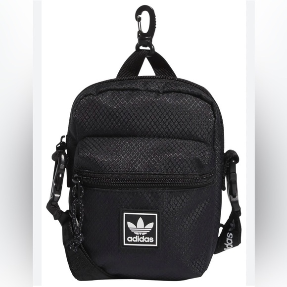 adidas Originals Handbags - Adidas Black Logo Originals‎ OG Fest Unisex Adult Mini Backpack